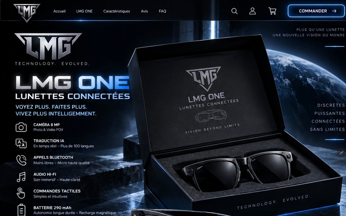 LMG ONE lunettes connectées - coffret